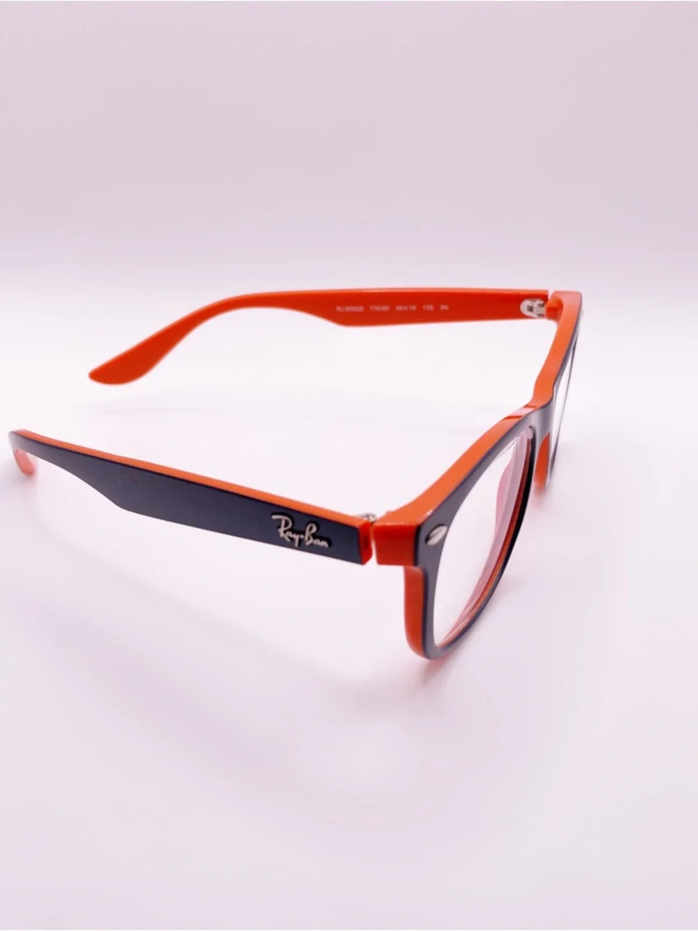 Ray-Ban Two-Tone Rectangular Glasses - Orange & Black